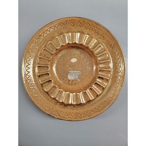 Vintage Mid Century STANGL Pottery Large Round ASHTRAY 22K Gold Finish Granada